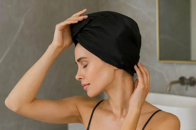 Bonnet en soie : prévention de la casse des cheveux