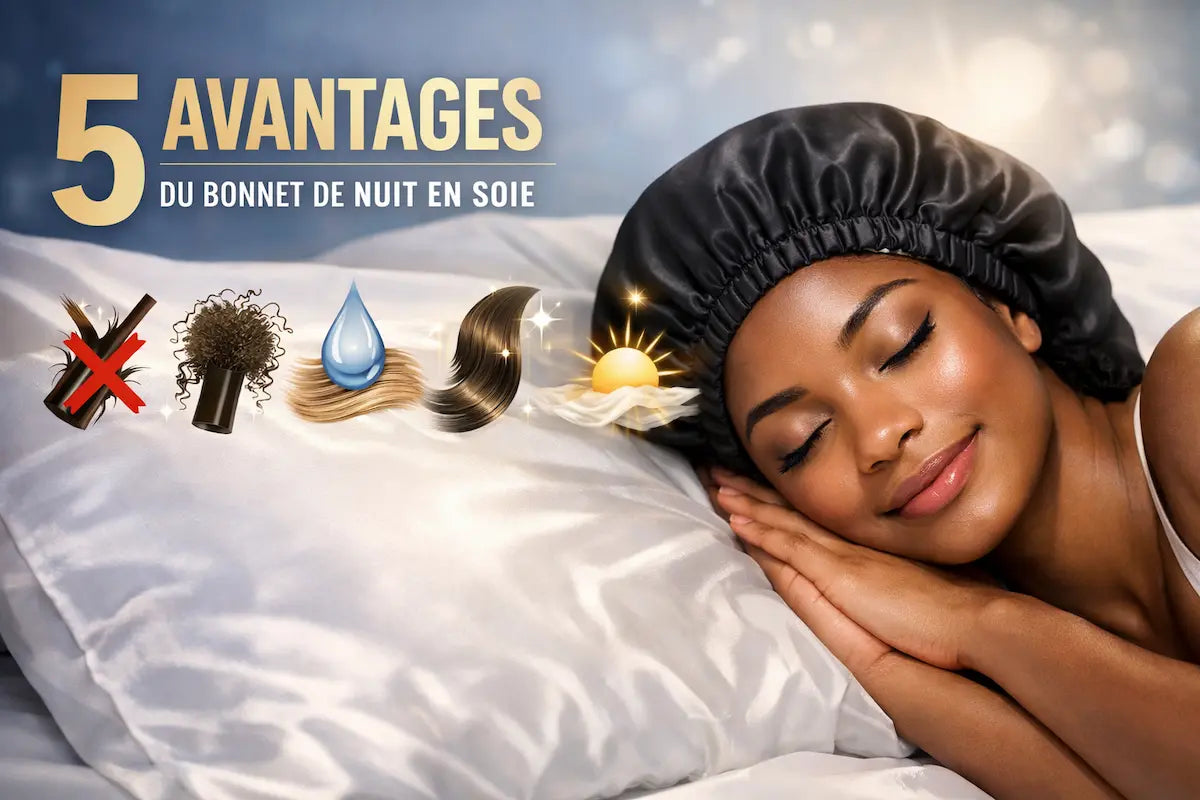 5 avantages du bonnet de nuit en soie pour protéger tes cheveux