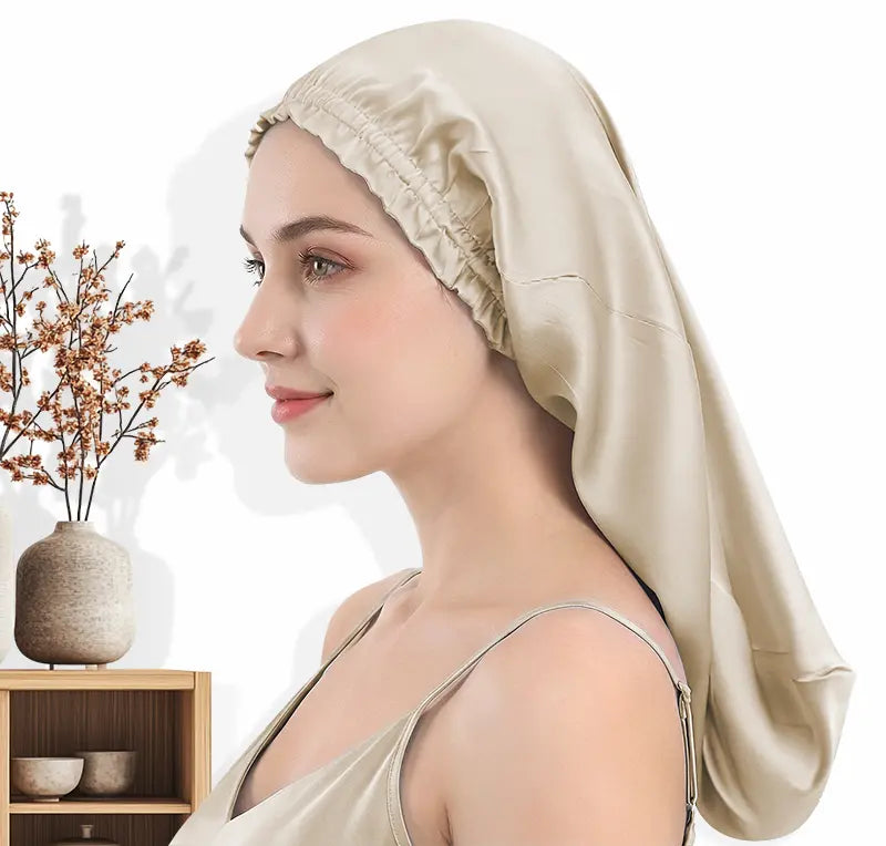 Bonnet long en soie - Cheveux longs protégés | SoieLuxe