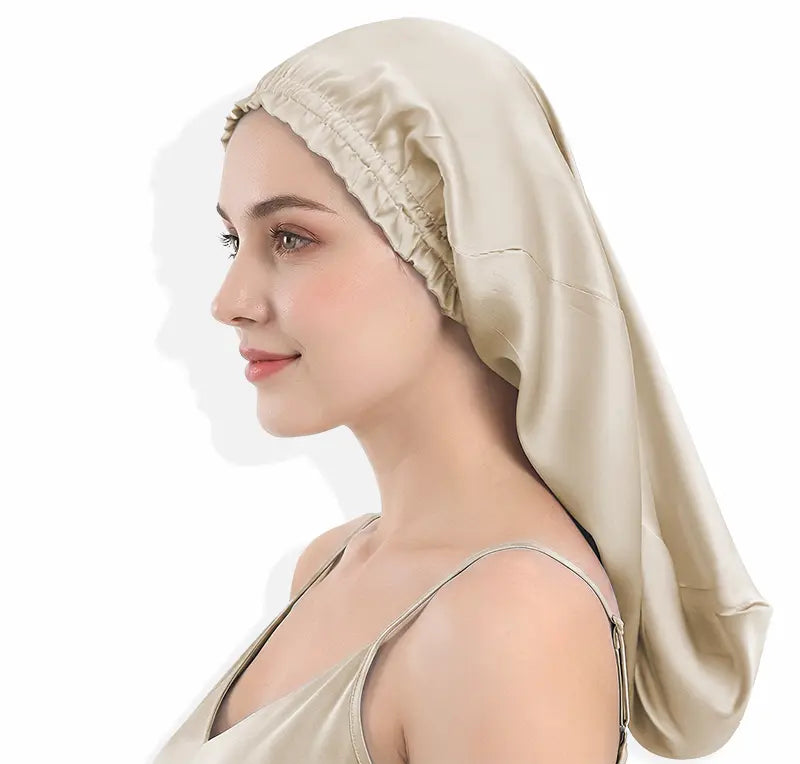 Bonnet long en soie - Cheveux longs protégés | SoieLuxe