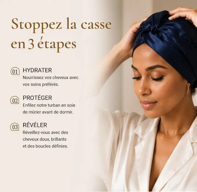 Turban de nuit en soie - Léger & naturel