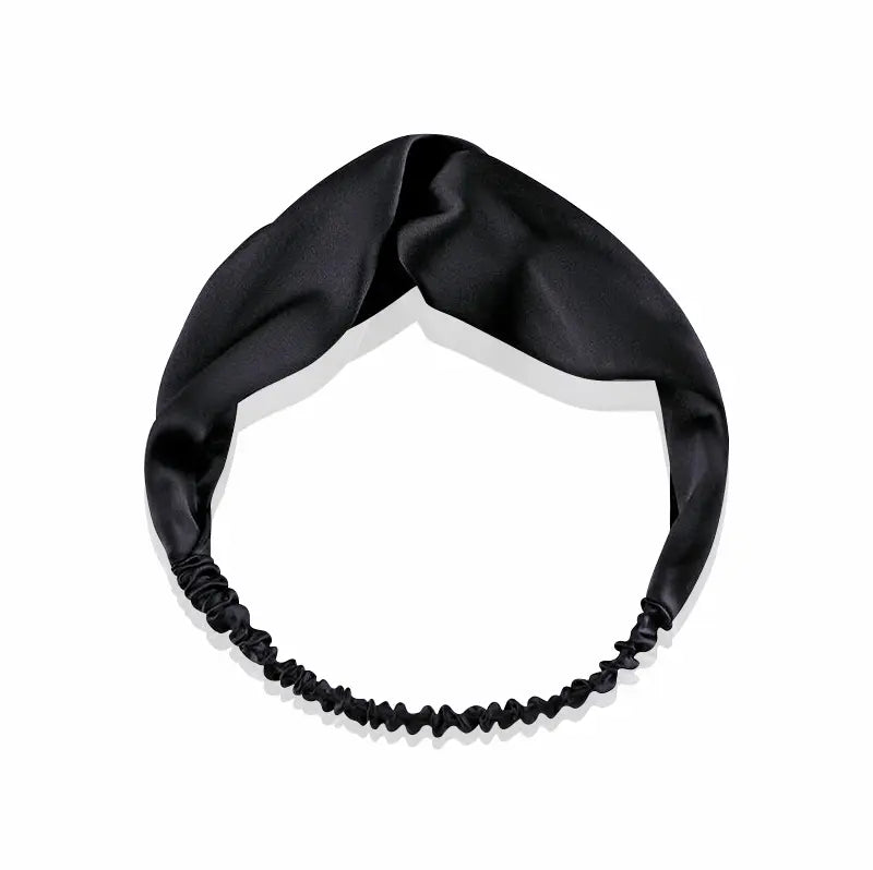 Bandeau en soie à large bord 19 momme