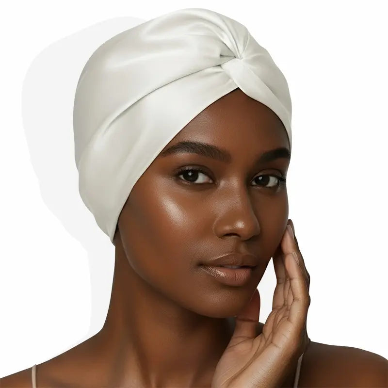 Turban torsade soie double