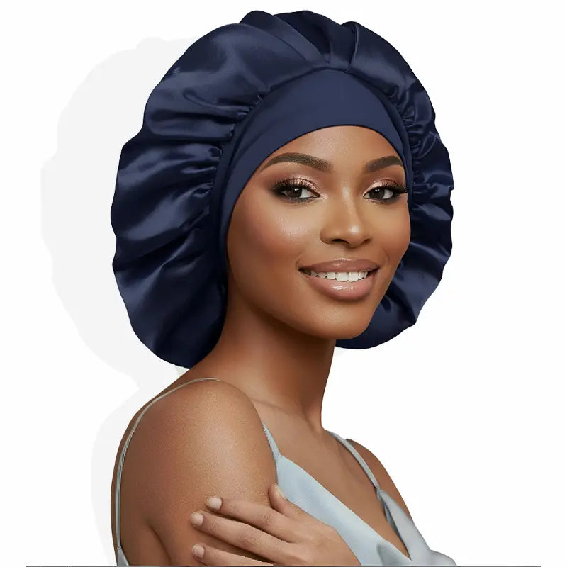 Bonnet en soie double couche – Réglable & doux 