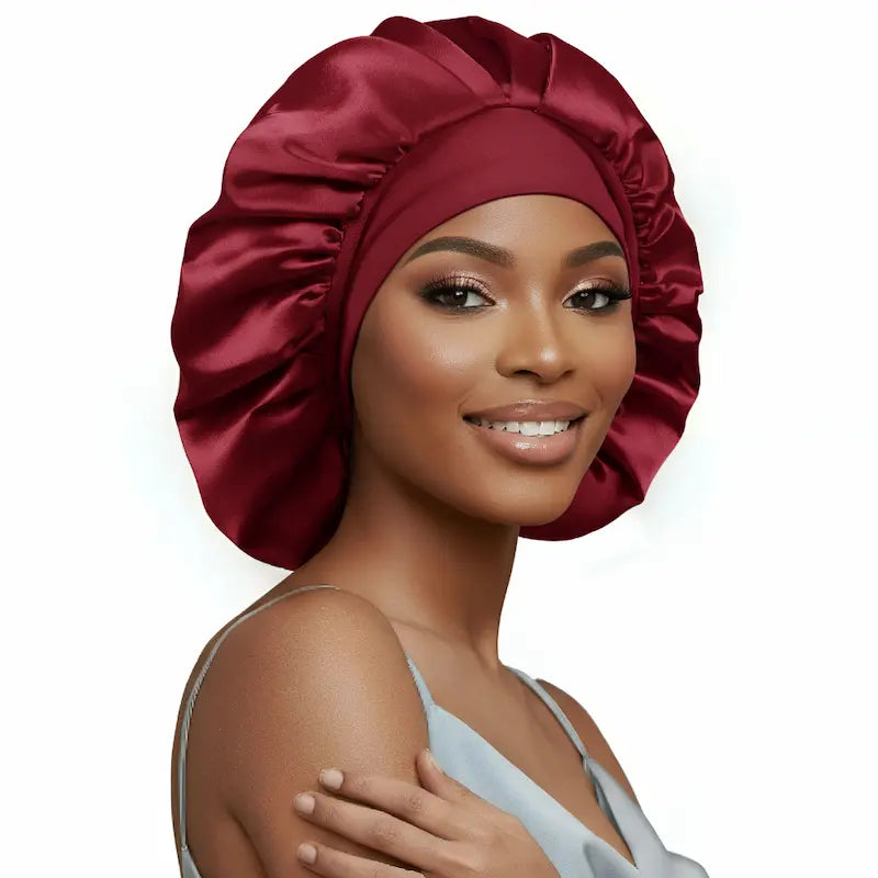 Bonnet en soie avec attache réglable