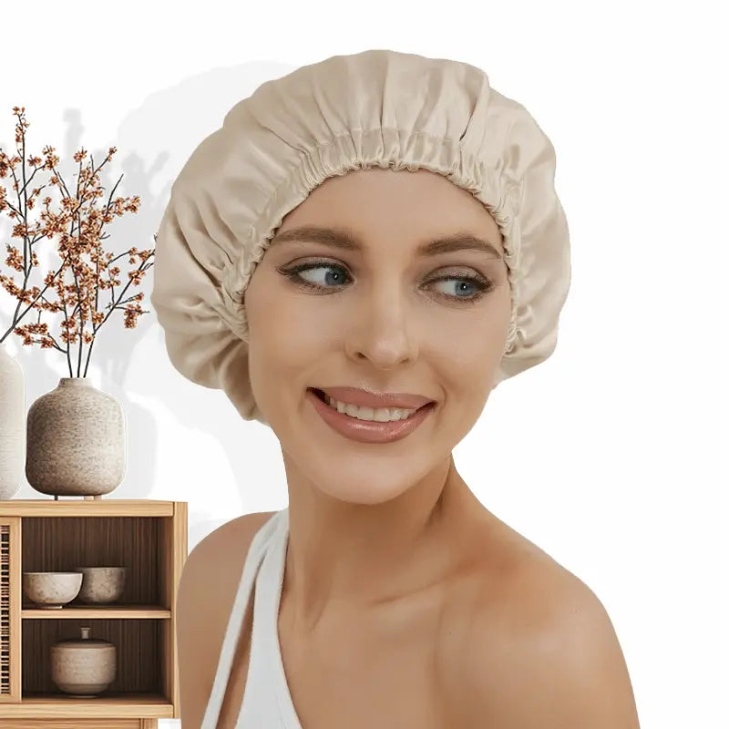 Bonnet en soie double épaisseur ajustable