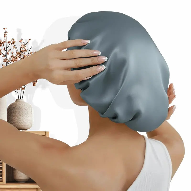 Bonnet en soie double épaisseur ajustable