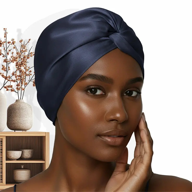 Turban torsade soie double