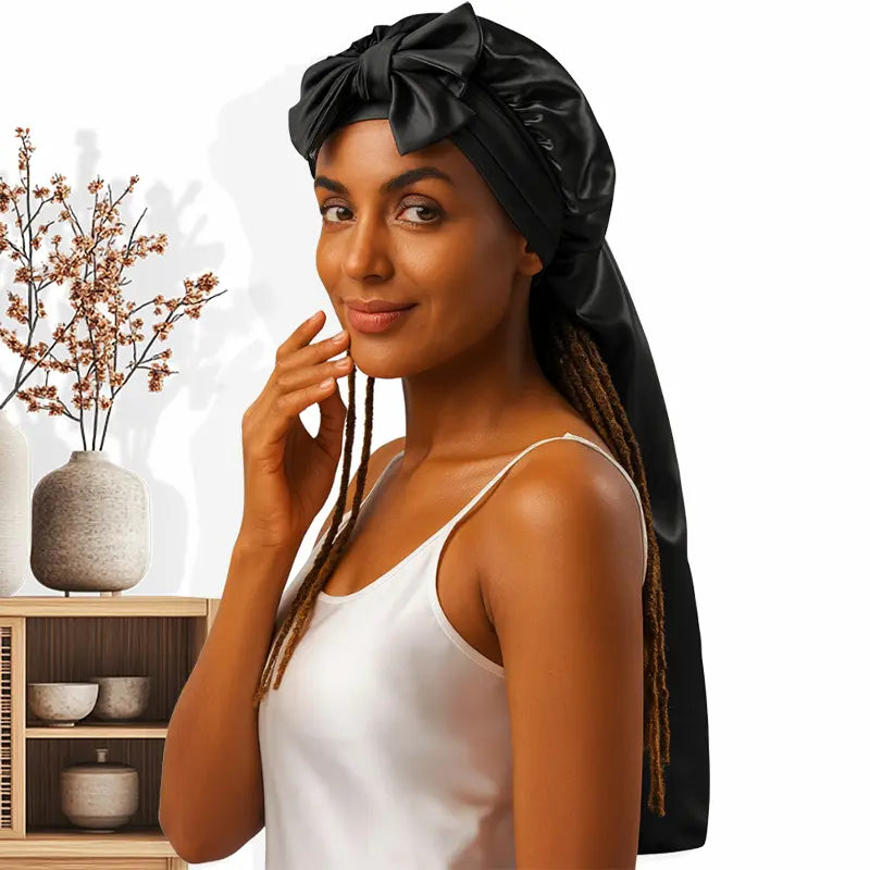 Bonnet en soie extra-long - Cheveux longs & dreadlocks