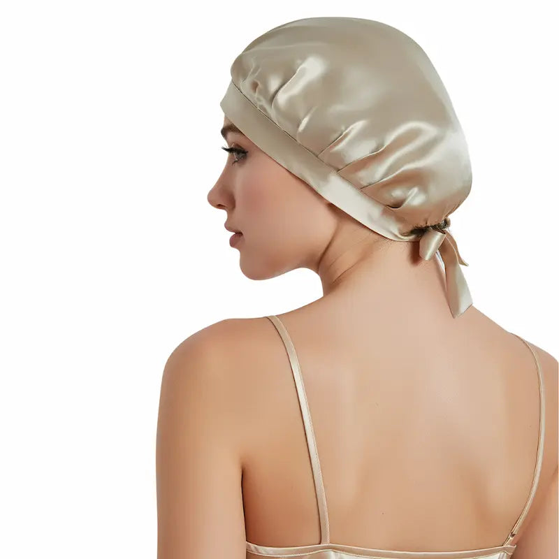 Bonnet en soie pure 30 mommes – Luxe et protection capillaire