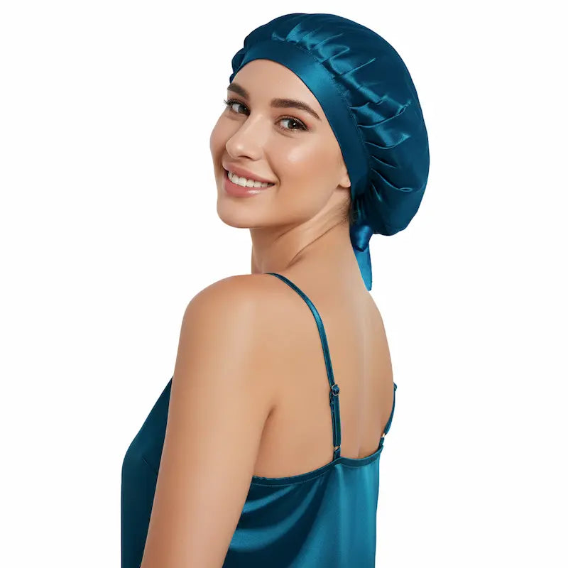 Bonnet en soie pure 30 mommes – Luxe et protection capillaire