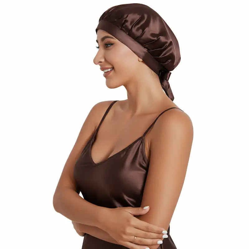 Bonnet en soie pure 30 mommes – Luxe et protection capillaire
