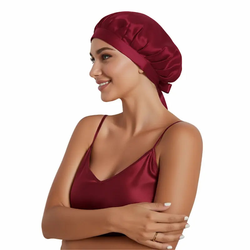 Bonnet en soie pure 30 mommes – Luxe et protection capillaire
