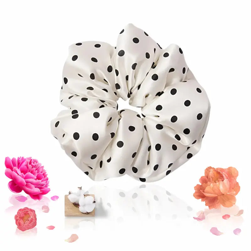 Chouchou en soie pure à pois