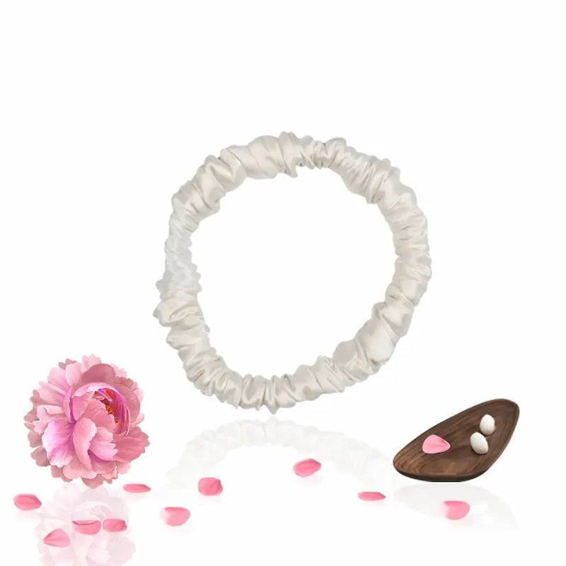 Chouchou fin en soie 19 momme 