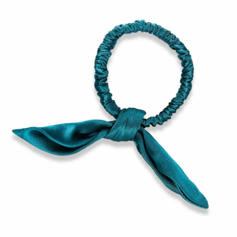 Chouchou noeud oreilles de lapin en soie 16 momme