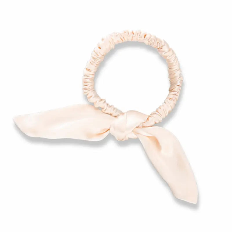 Chouchou noeud oreilles de lapin en soie 16 momme