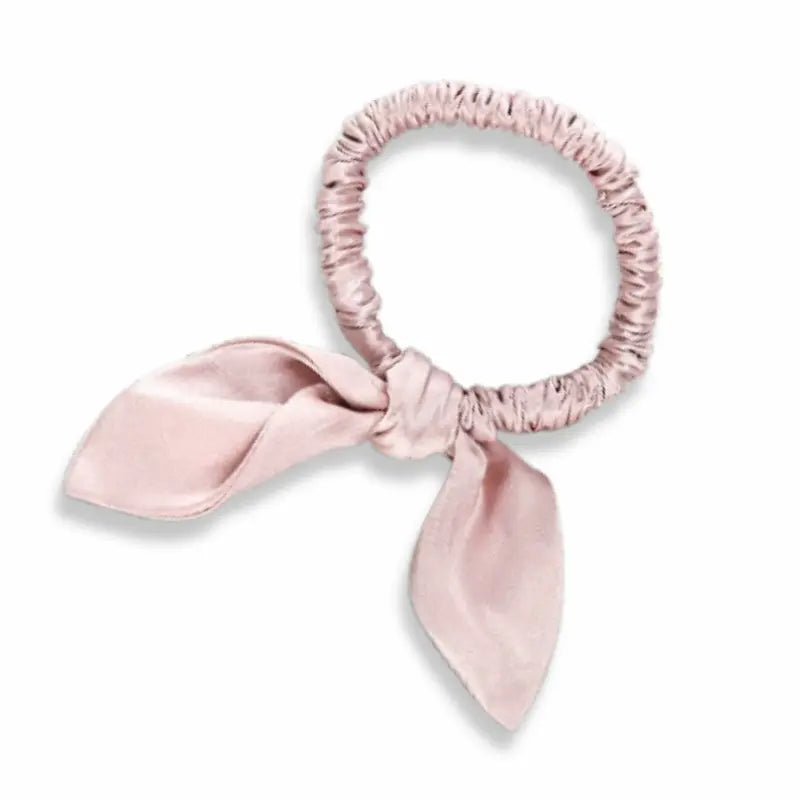 Chouchou noeud oreilles de lapin en soie 16 momme
