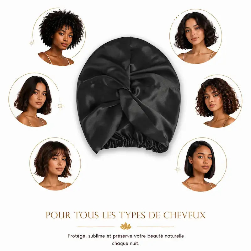 Turban de nuit en soie - Léger & naturel