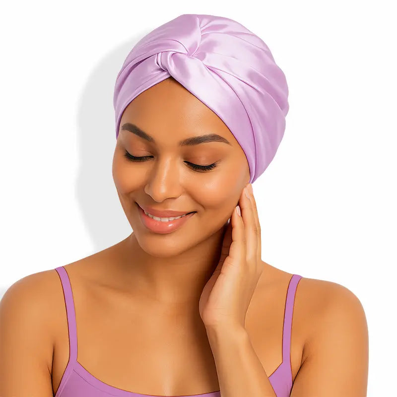 Turban de nuit en soie