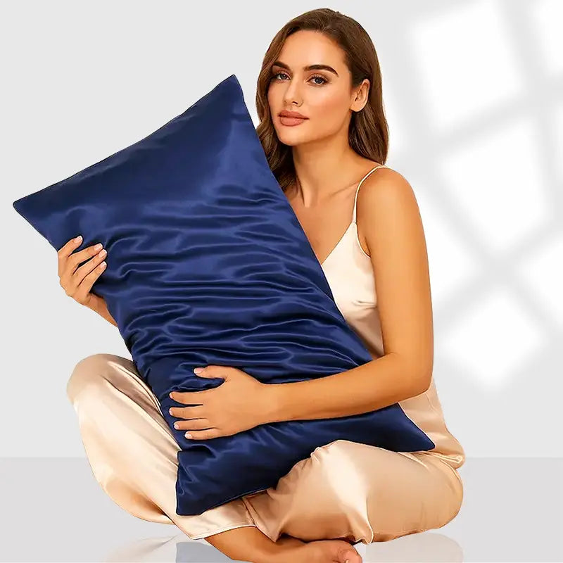 Taie d'oreiller en soie satinée 22 momme