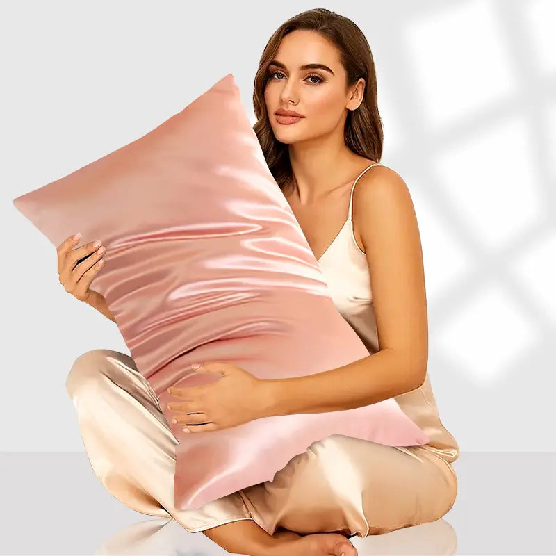 Taie d'oreiller en soie satinée 22 momme