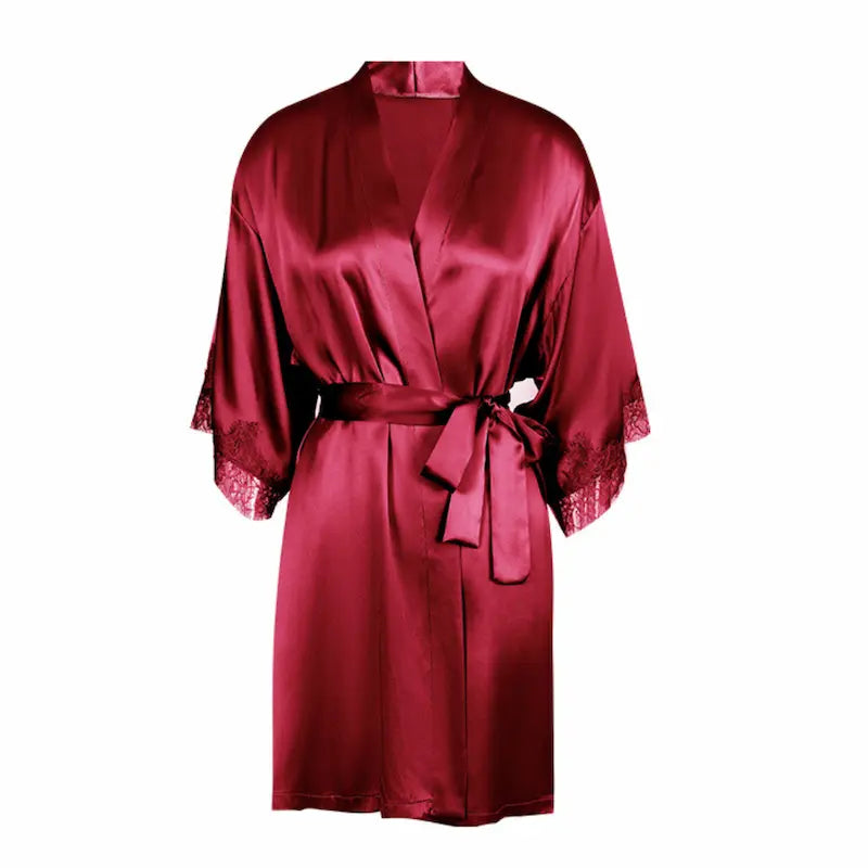 Peignoir sexy en soie haut de gamme