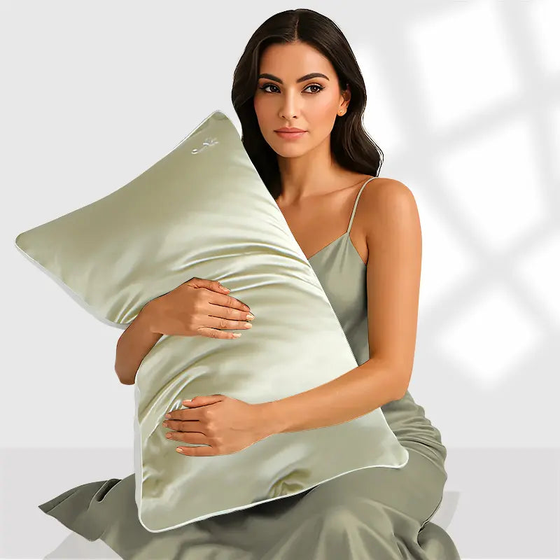 Taie d’oreiller en soie 19 momme Brodée