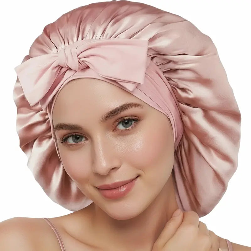 Bonnet de nuit en soie cheveux long