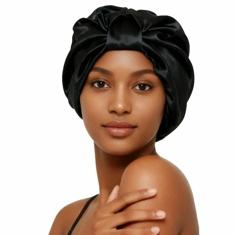 Bonnet en soie pure double couche