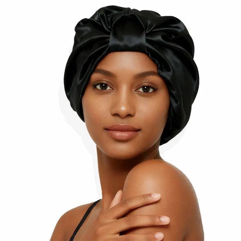 Bonnet en soie double couche 