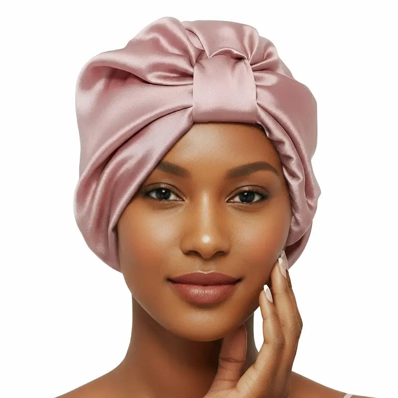 Bonnet en soie pure double couche