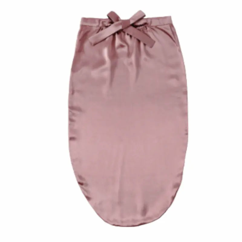 Bonnet long en soie avec cordon de serrage