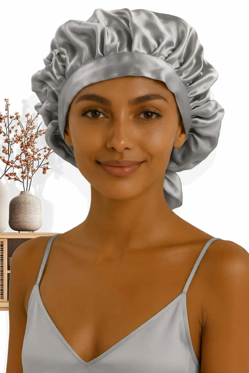 Bonnet Satin Cheveux Nuit Long Bonnet De Nuit En Satin Soie - Double Face Réglable Pour Cheveux - Femmes Bonnet Soie Réglable Femme
