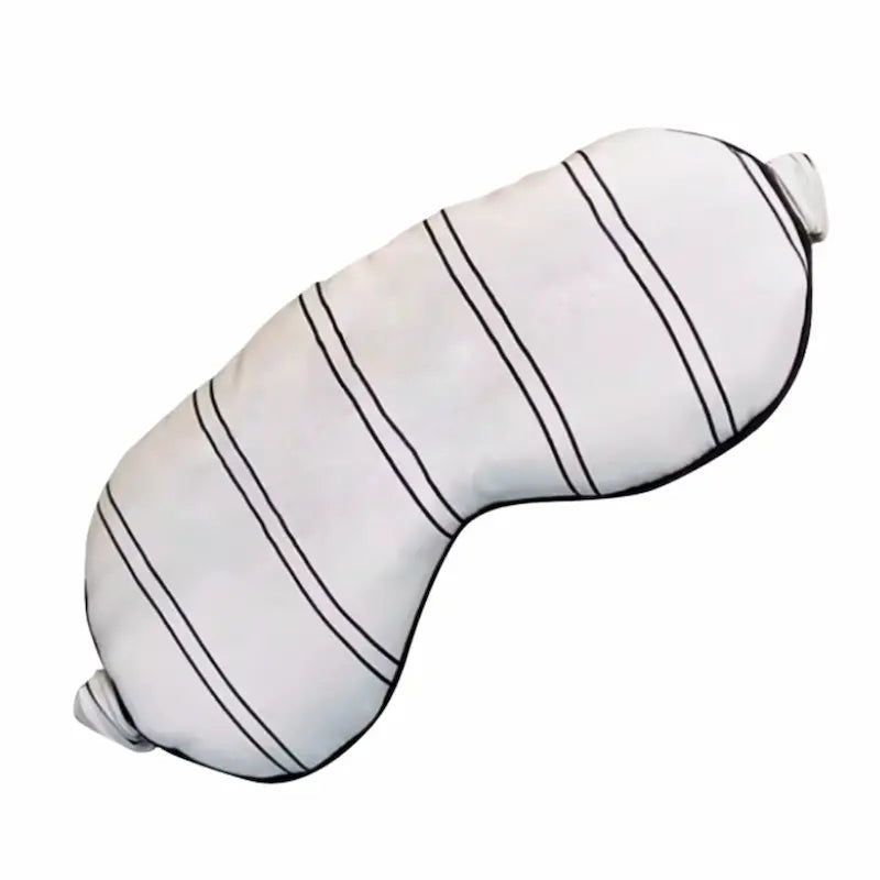 Masque de sommeil à rayures en soie 19 mommes