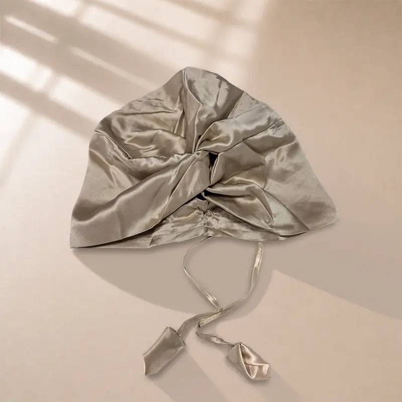 Turban de nuit en soie 19 momme - réglable