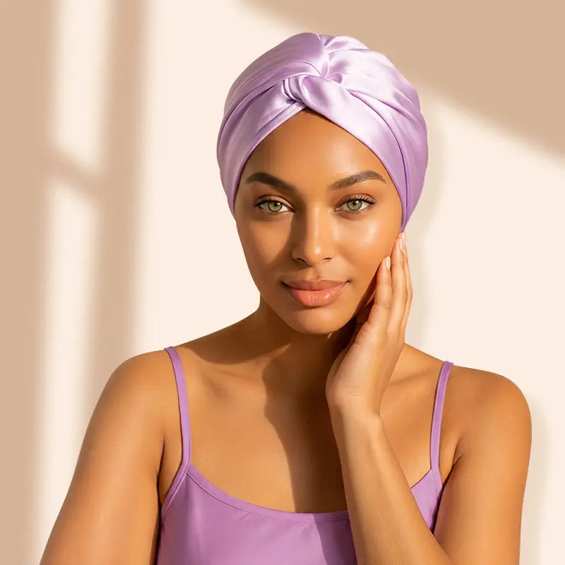 Turban de nuit en soie