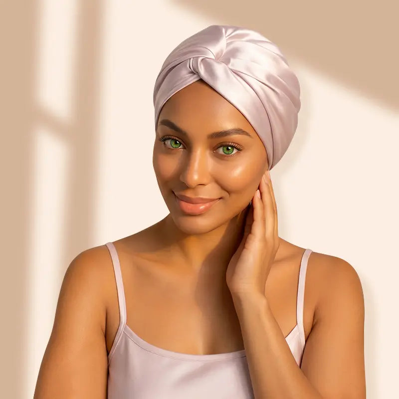 Turban de nuit en soie