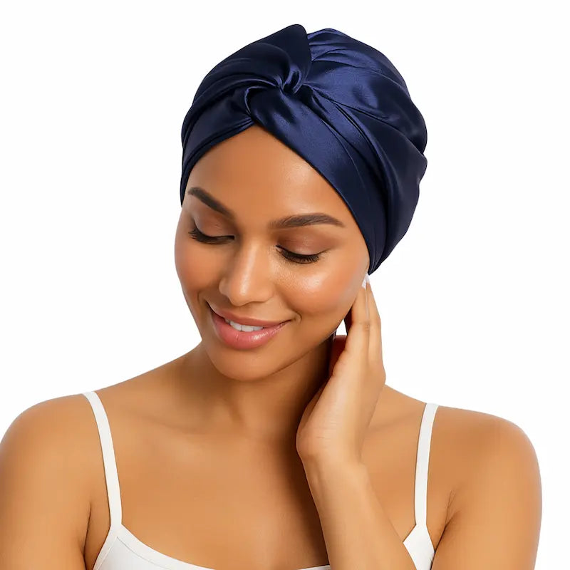 Turban de nuit en soie