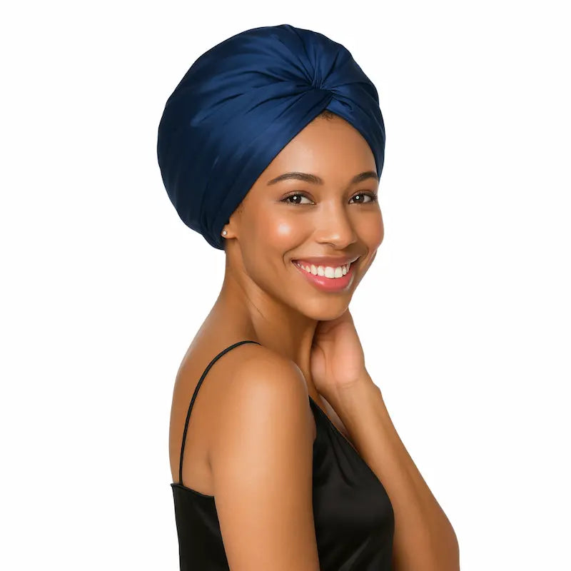 Turban de nuit en soie