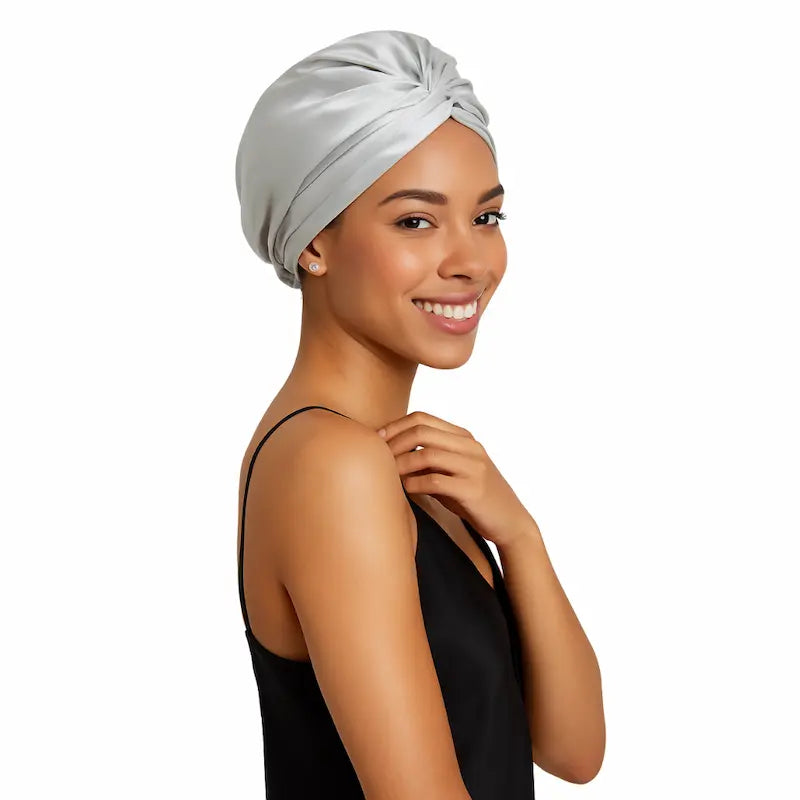 Turban de nuit en soie