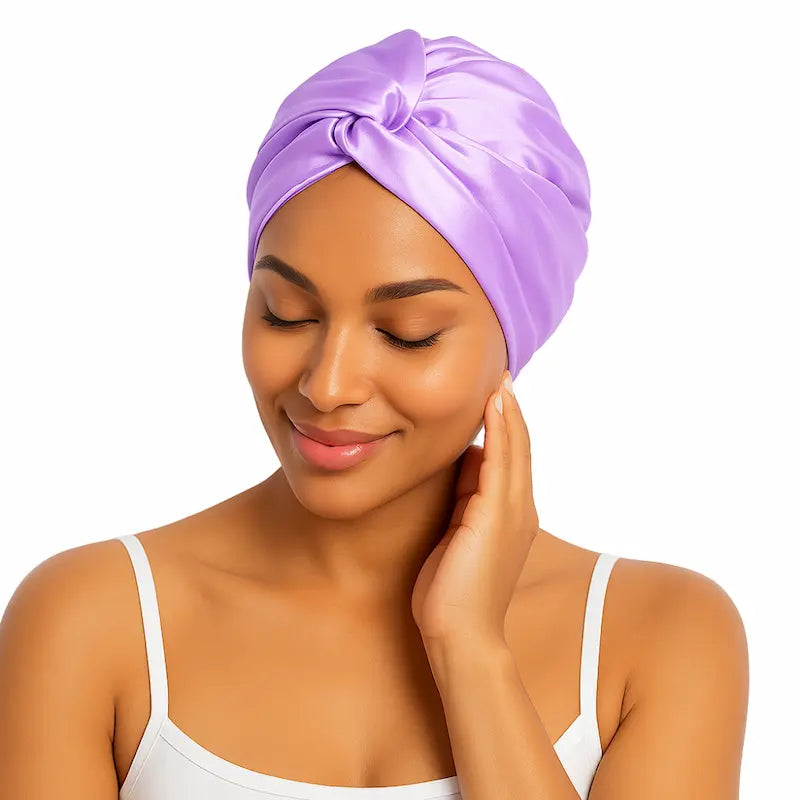 Turban de nuit en soie