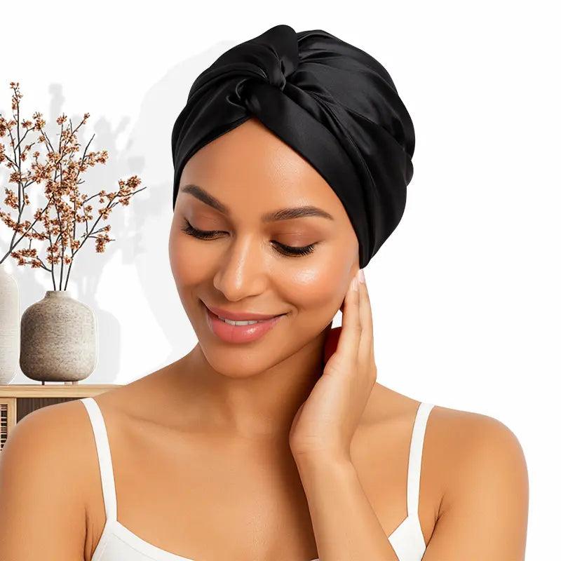 Turban de nuit en soie