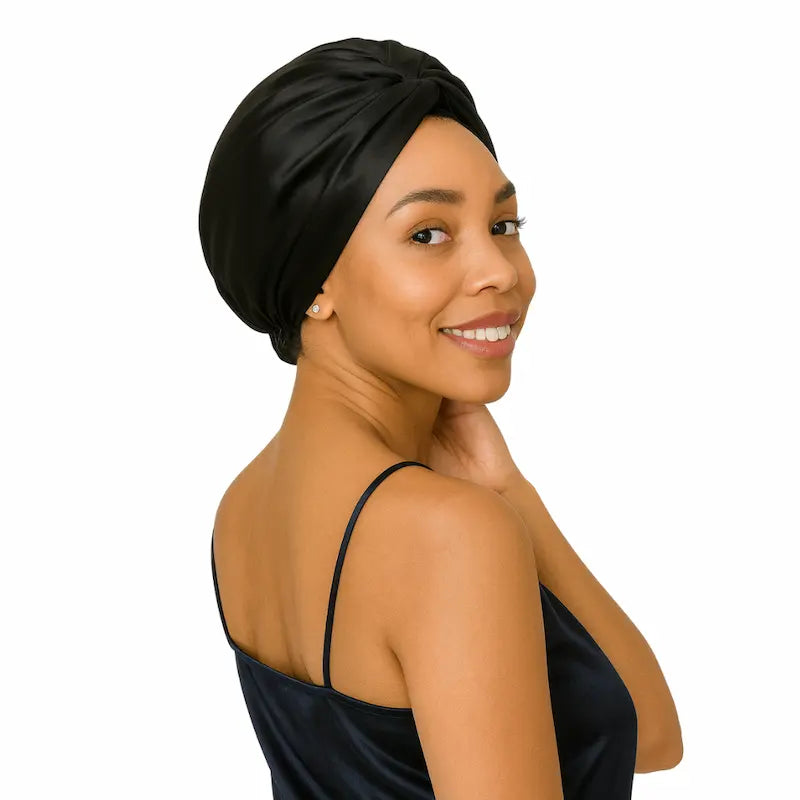 Turban de nuit en soie
