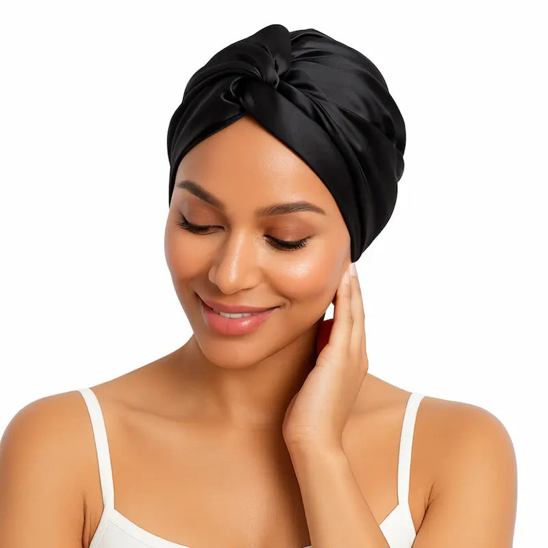 Turban de nuit en soie