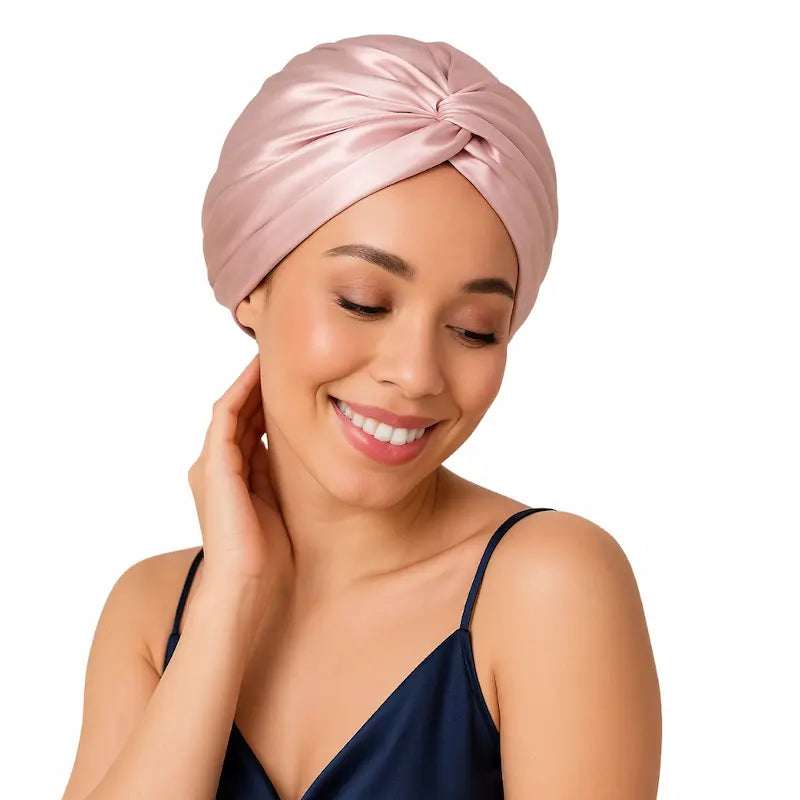 Turban de nuit en soie